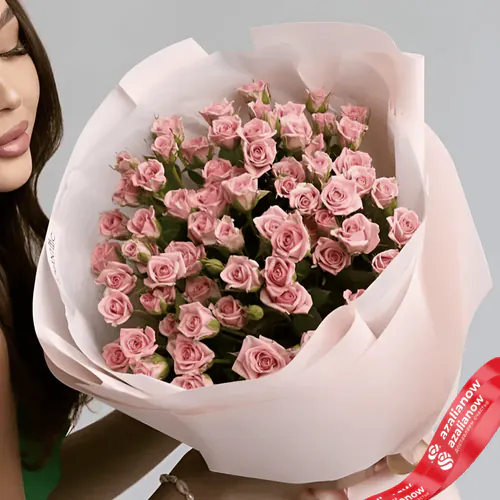 Фото 1: Букет из 15 розовых роз «Любовь-красавица». Сервис доставки цветов AzaliaNow