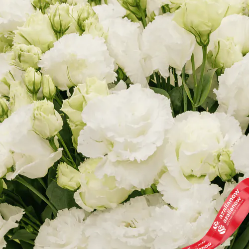 Фото 2: Букет из 25 белых лизиантусов «Потерял из-за тебя покой». Сервис доставки цветов AzaliaNow