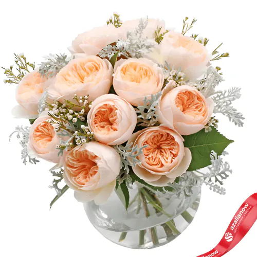 Фото 1: Букет из 11 белых пионовидных роз. Сервис доставки цветов AzaliaNow