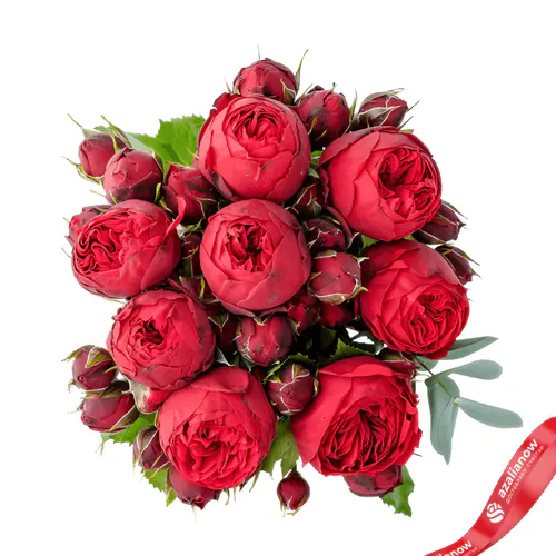 Фото 1: 7 кустовых пионовидных красных роз. Сервис доставки цветов AzaliaNow