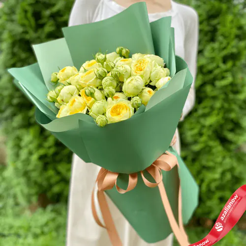 Фото 3: Акция! Букет из 9 желтых роз Пиони Баблс (хит продаж). Сервис доставки цветов AzaliaNow