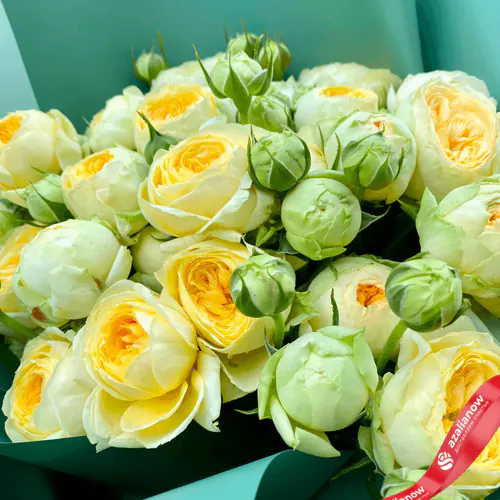 Фото 2: Букет из 9 желтых роз Пиони Баблс. Сервис доставки цветов AzaliaNow