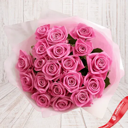 Фото 1: Букет из 19 розовых роз. Сервис доставки цветов AzaliaNow