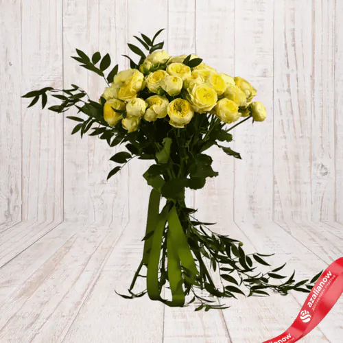 Фото 2: Букет из желтых 9 роз Лемон Айс. Сервис доставки цветов AzaliaNow