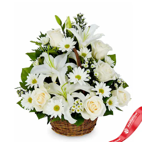 Фото 1: Букет из хризантем, лилий, ромашек и роз «Клеопатра». Сервис доставки цветов AzaliaNow