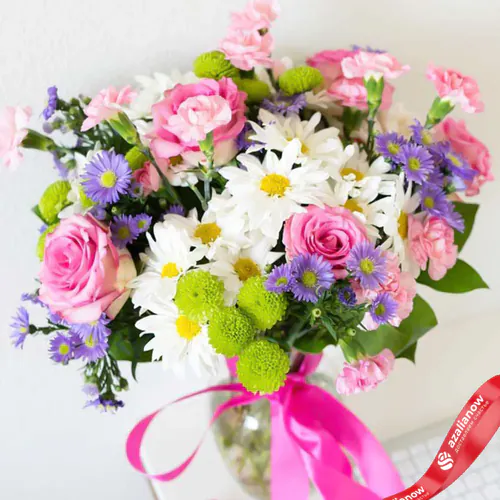 Фото 3: Букет из роз, гвоздик, ромашек, хризантем и астр «Амалия». Сервис доставки цветов AzaliaNow