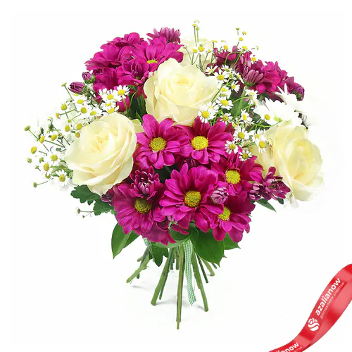 Фото 1: Букет из хризантем, роз и ромашек «Виталина». Сервис доставки цветов AzaliaNow