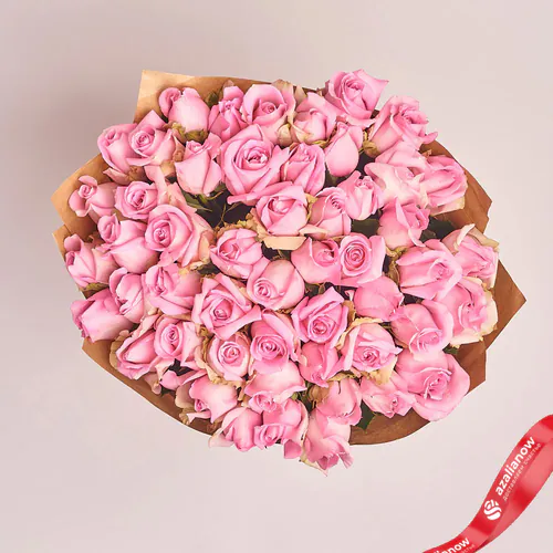 Фото 2: Акция! Букет из 51 розовой розы в крафте. Сервис доставки цветов AzaliaNow