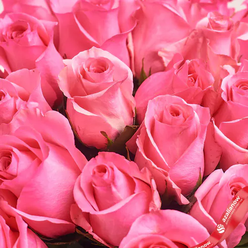 Фото 3: Букет из 19 розовых роз в серой пленке. Сервис доставки цветов AzaliaNow