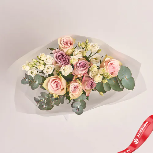 Фото 2: Букет из 7 роз и 4 лизиантусов «Школьный дневник». Сервис доставки цветов AzaliaNow