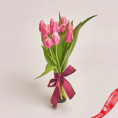 Фото 1: 11 розовых тюльпанов, Россия. Сервис доставки цветов AzaliaNow