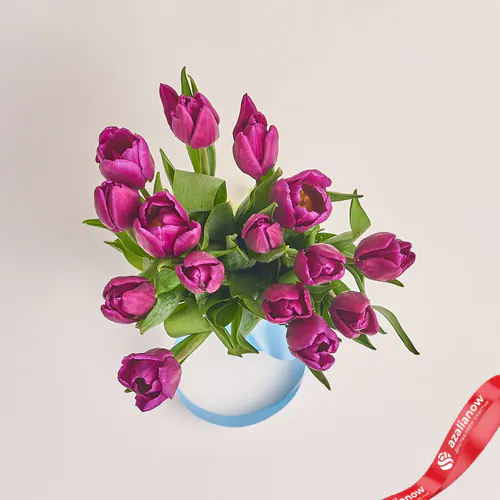 Фото 2: 15 фиолетовых тюльпанов, Россия. Сервис доставки цветов AzaliaNow