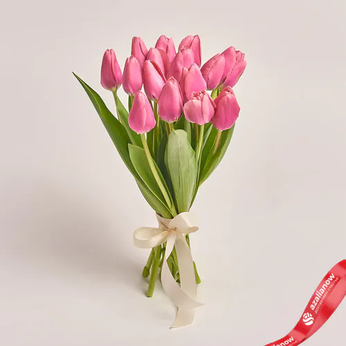 Фото 1: 15 розовых тюльпанов, Россия. Сервис доставки цветов AzaliaNow