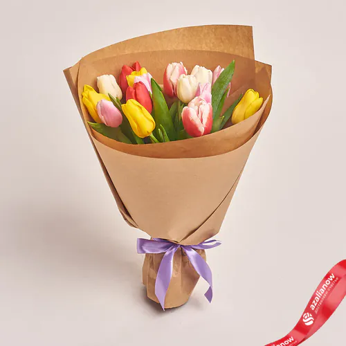 Фото 1: Букет из 15 тюльпанов микс «Коллеге». Сервис доставки цветов AzaliaNow