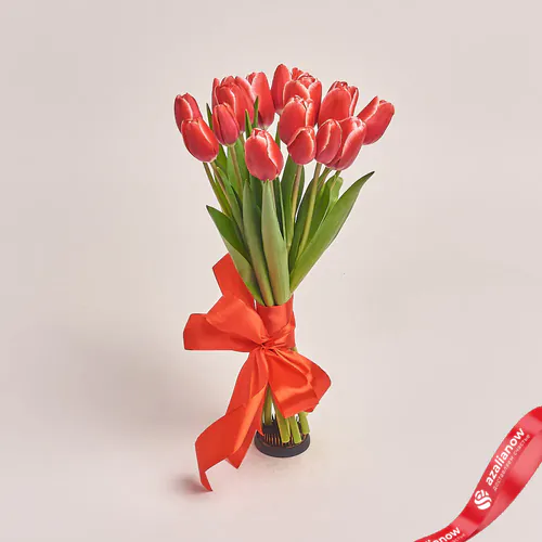 Фото 1: 15 красных тюльпанов, Россия. Сервис доставки цветов AzaliaNow