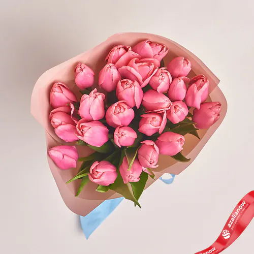 Фото 2: Букет из 25 розовых тюльпанов «Молодость». Сервис доставки цветов AzaliaNow