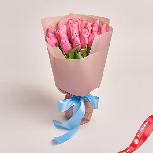 Фото 1: Букет из 25 розовых тюльпанов «Молодость». Сервис доставки цветов AzaliaNow