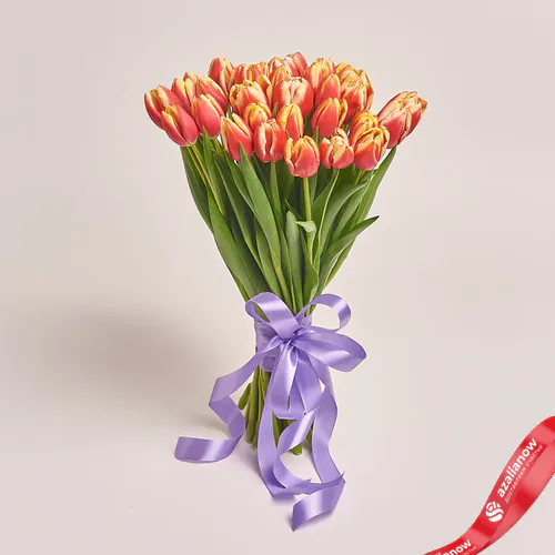 Фото 1: Букет из 35 красных тюльпанов «Пробуждение». Сервис доставки цветов AzaliaNow