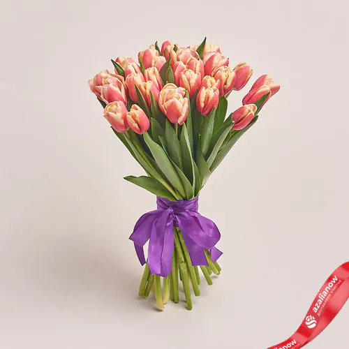 Фото 1: 35 розовых тюльпанов, Россия. Сервис доставки цветов AzaliaNow