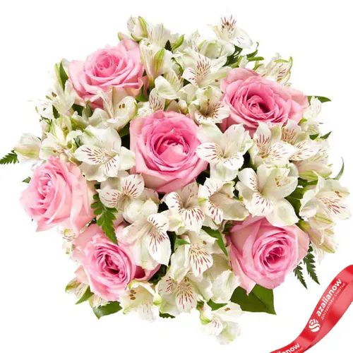 Фото 2: Букет из роз и альстромерий «Екатерина». Сервис доставки цветов AzaliaNow