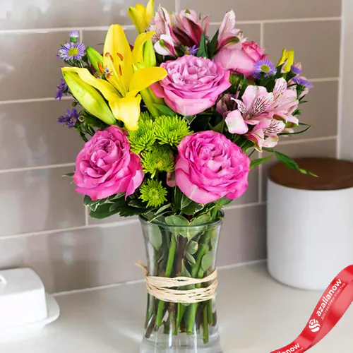 Фото 2: Букет из роз, лилий, астр и хризантем «Жюльетта». Сервис доставки цветов AzaliaNow