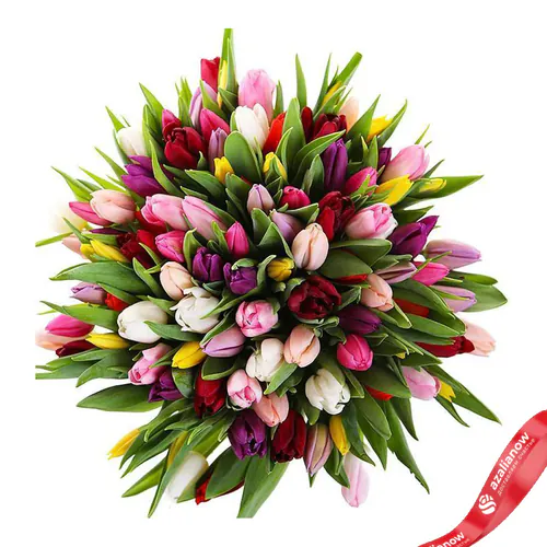Фото 2: Букет из 75 тюльпанов микс «Зара». Сервис доставки цветов AzaliaNow