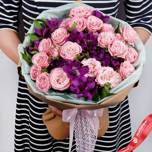 Фото 2: Букет из роз и альстромерий «Цветочный сон». Сервис доставки цветов AzaliaNow