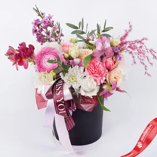 Фото 1: Букет из роз, калл, орхидей, лилии «Гламур». Сервис доставки цветов AzaliaNow