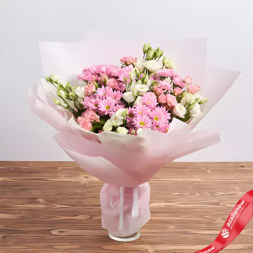 Фото 2: Букет из хризантем, роз, лизиантусов «Шик букет». Сервис доставки цветов AzaliaNow