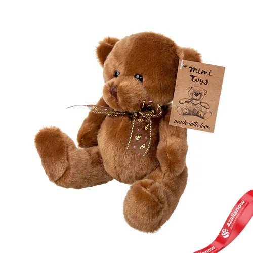 Фото 1: Игрушка Медведь с бантом 15 см Коричневый №1. Сервис доставки цветов AzaliaNow