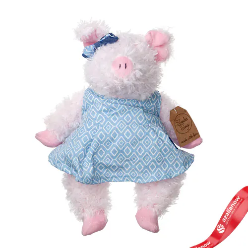 Фото 1: Игрушка Поросенок в платье 22 см Розовый. Сервис доставки цветов AzaliaNow