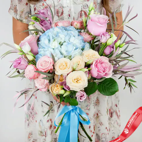 Фото 3: Букет из роз, гортензий и лизиантусов «Лучшее в тебе». Сервис доставки цветов AzaliaNow