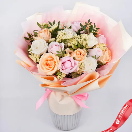 Фото 1: Букет из 17 роз и статицы «Музыка души». Сервис доставки цветов AzaliaNow