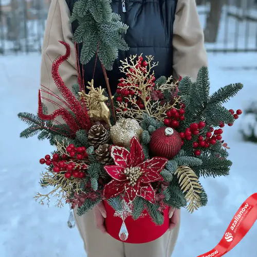 Фото 1: Новогодняя композиция №17. Сервис доставки цветов AzaliaNow