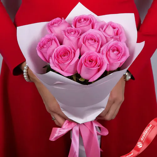Фото 2: Акция! Букет из 9 роз в белой бумаге «Секрет роз». Сервис доставки цветов AzaliaNow