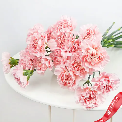 Фото 2: Букет из 19 розовых гвоздик «Сердечная гармония». Сервис доставки цветов AzaliaNow