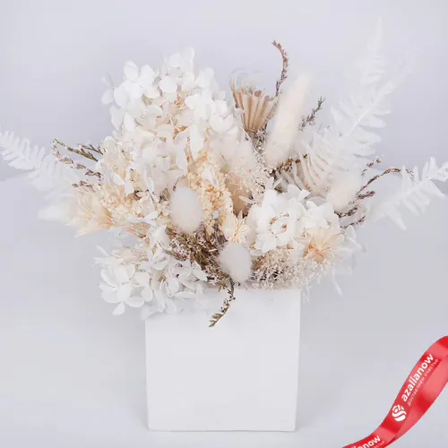 Фото 1: Букет из сухоцветов «Снежное кружево». Сервис доставки цветов AzaliaNow