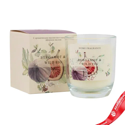 Фото 4: Букет из роз и ваксфловера + свеча