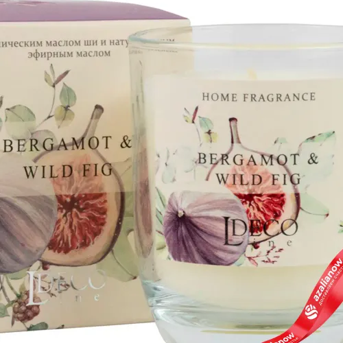 Фото 7: Букет из роз и ваксфловера + свеча