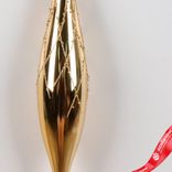 Маленькое фото 3: Украшение подвесное «Сосулька» (пластик), Н33см, золотой