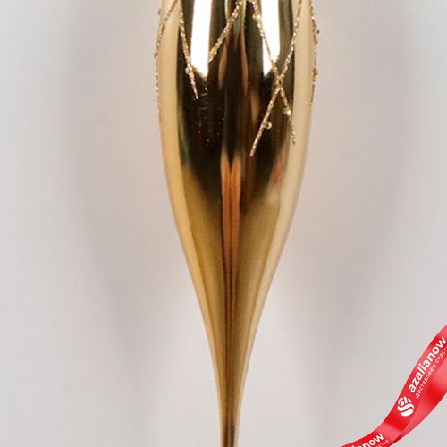 Фото 5: Украшение подвесное «Сосулька» (пластик), Н33см, золотой